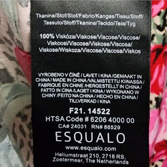 Esqualo Tiger Rose Blouse - Picture 12 of 12